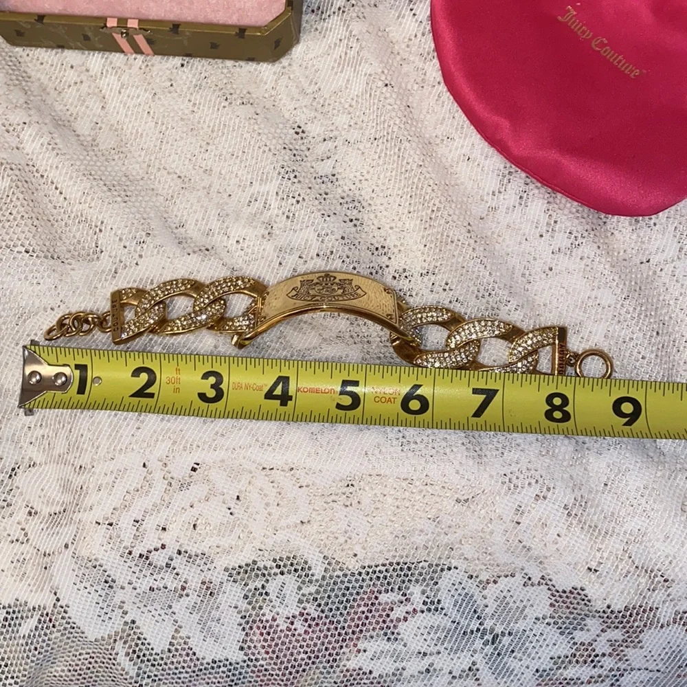 Juicy Couture PAVE SCOTTIE DOG COLLAR SWAROVSKI CRYSTALS CHUNKY LINK ID BRACELET